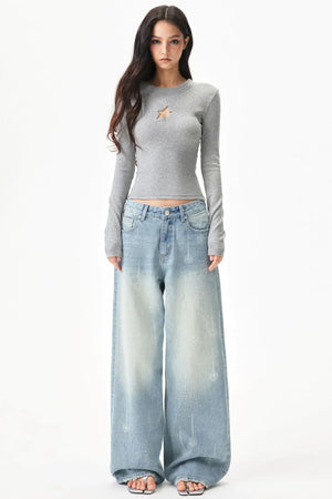 Hollow-Out Ribbed Knit Top