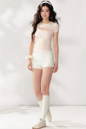 Hollow-Out Slim Fit Top