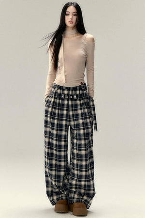 Hollowed-Out Shoulder Tencel Top