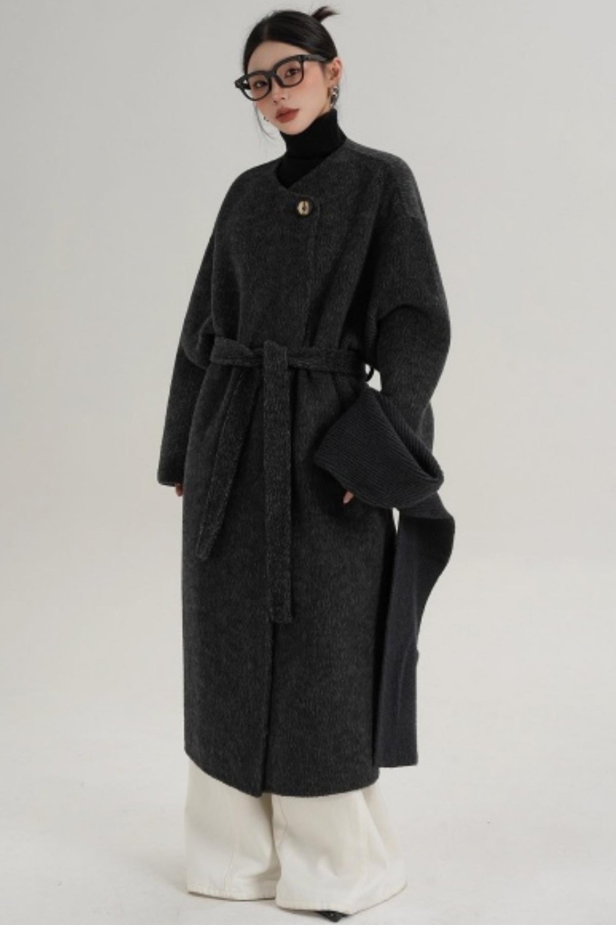Hooded Double-Sided Wool Coat
