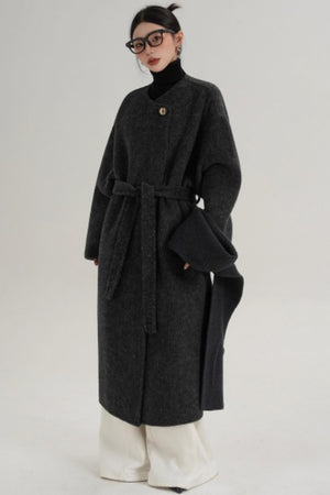 Hooded Double-Sided Wool Coat