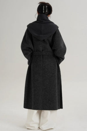 Hooded Double-Sided Wool Coat