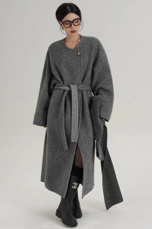 Hooded Double-Sided Wool Coat
