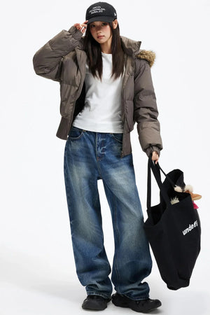 Hooded Fur Collar Down Jacket