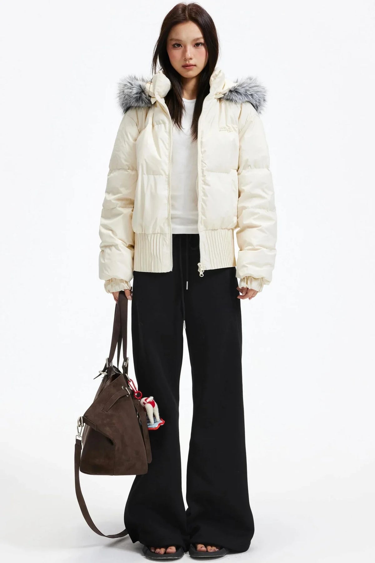 Hooded Fur Collar Down Jacket