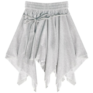 Hooded Gray Jacket and Skirt Set-Up