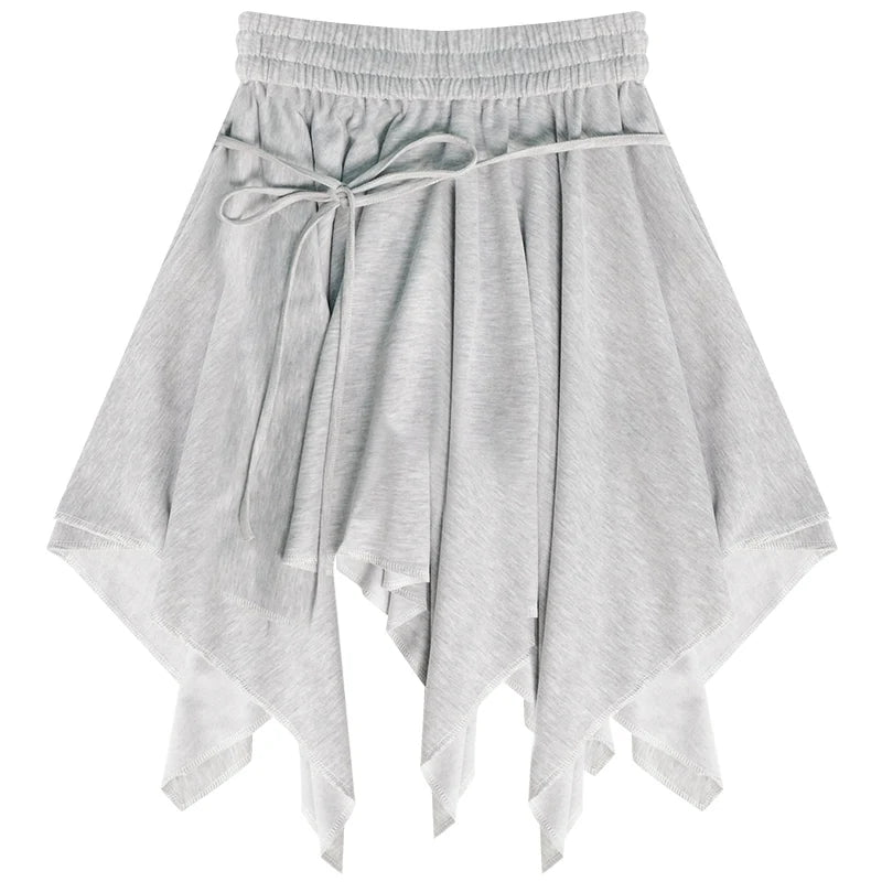 Hooded Gray Jacket and Skirt Set-Up