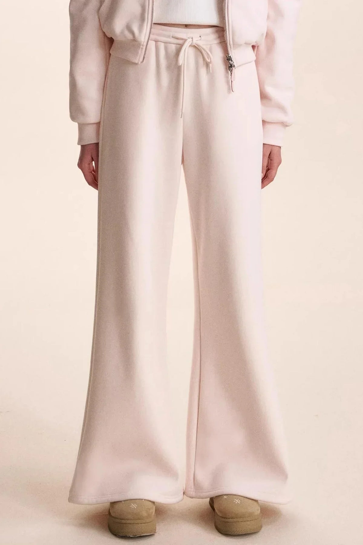 Hooded Plush Jacket & Fleece Pants Set-Up