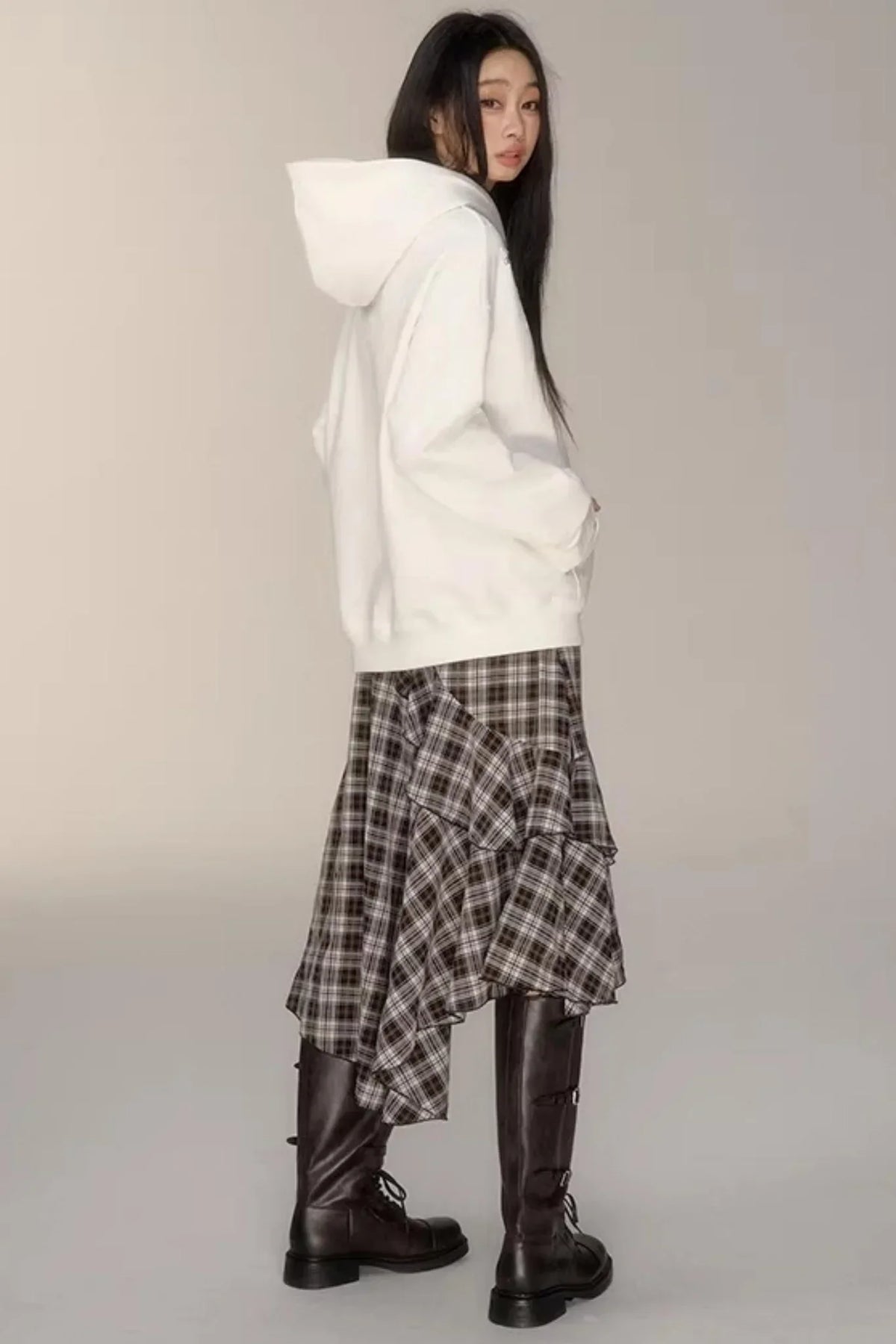 Hooded Rhinestone Fleece Top
