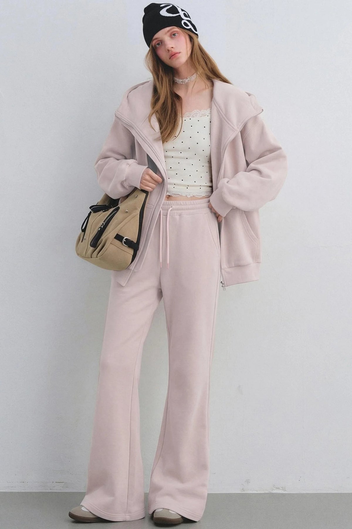 Hooded Zip-Up Jacket Set-Up