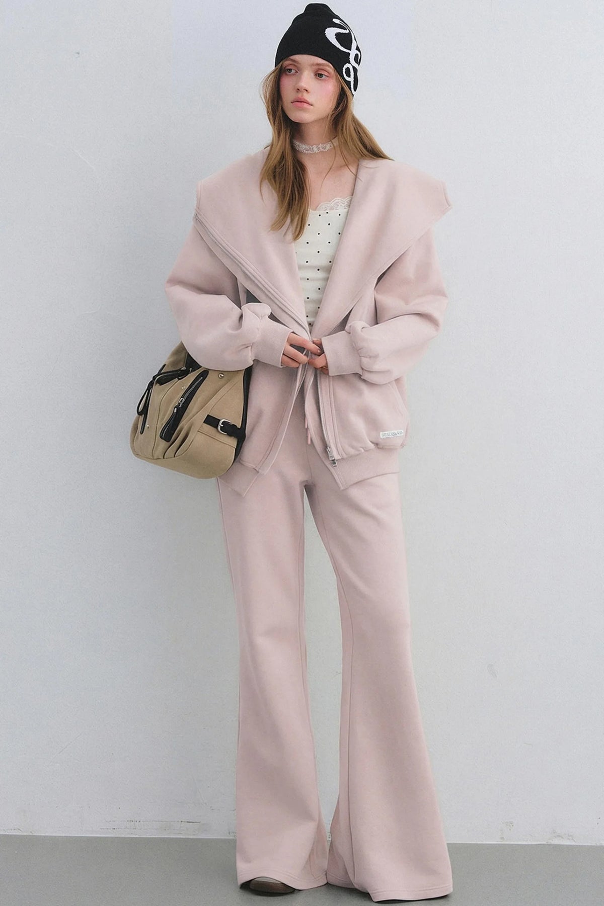 Hooded Zip-Up Jacket Set-Up