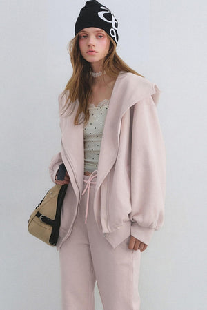 Hooded Zip-Up Jacket Set-Up