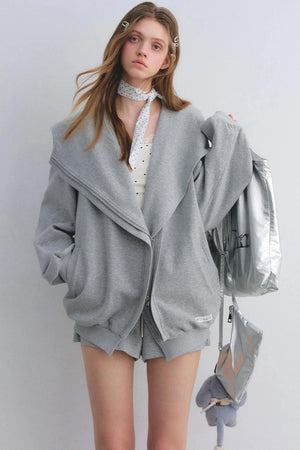 Hooded Zip-Up Jacket Set-Up
