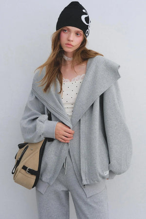 Hooded Zip-Up Jacket Set-Up