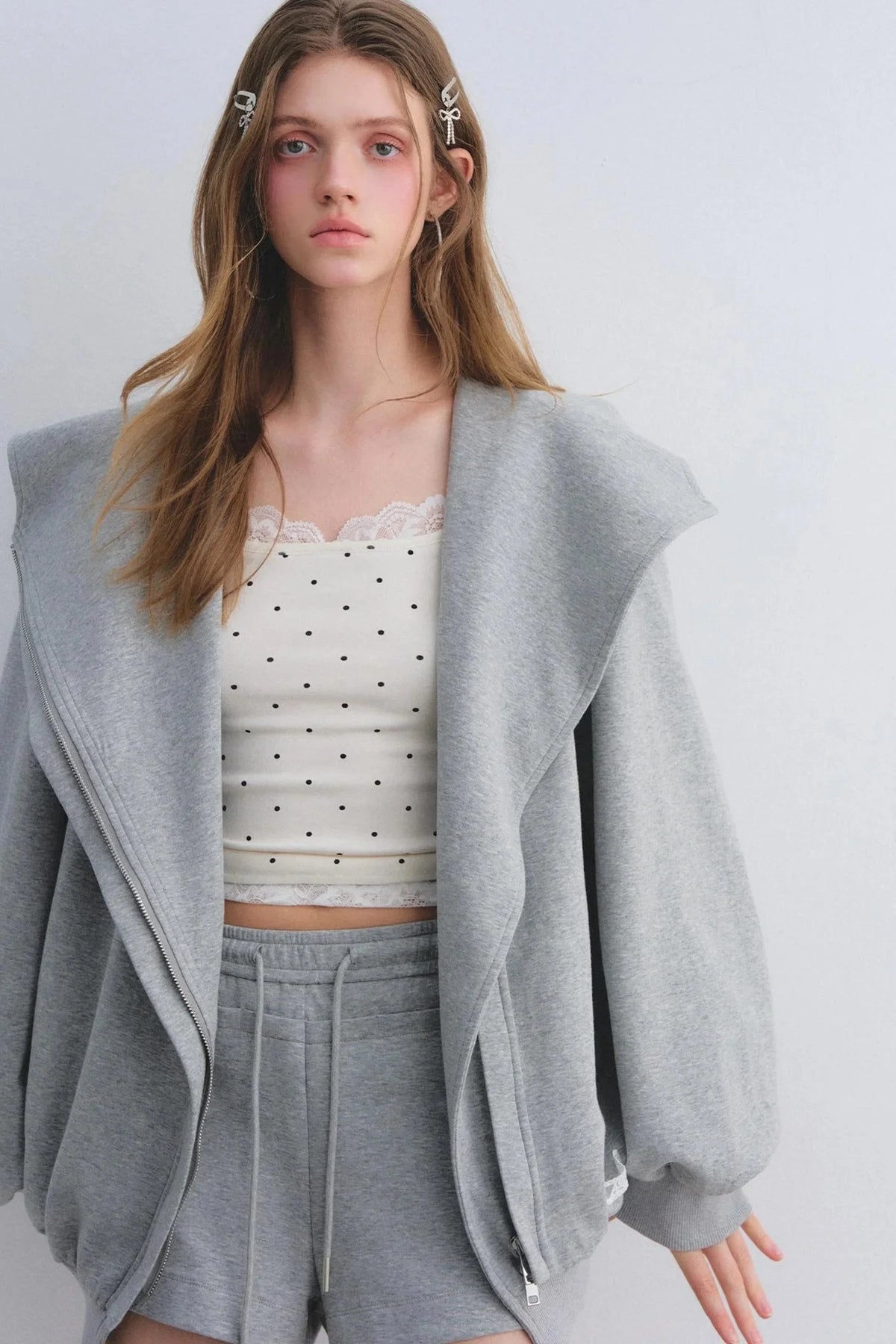 Hooded Zip-Up Jacket Set-Up