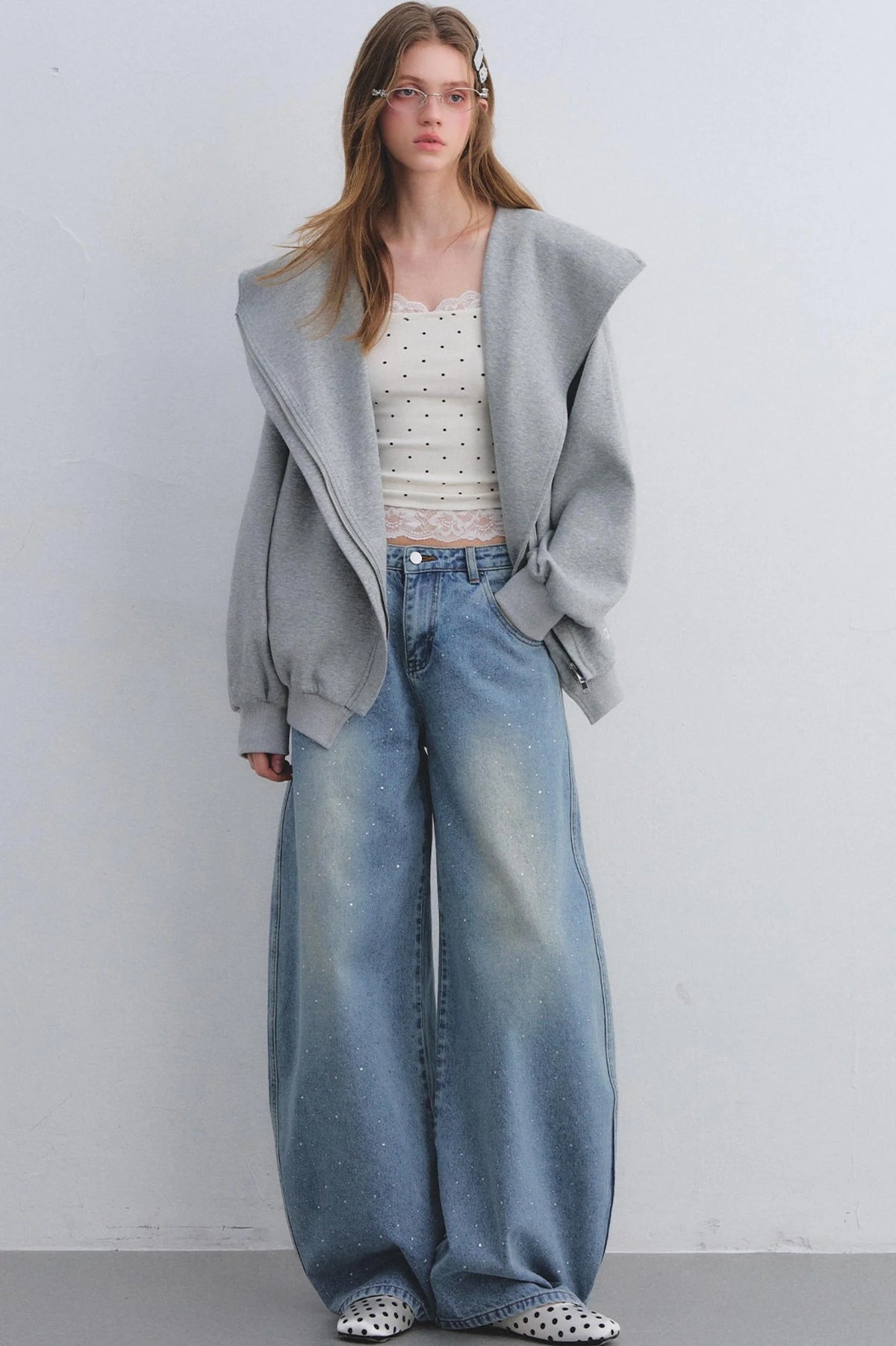 Hooded Zip-Up Jacket Set-Up