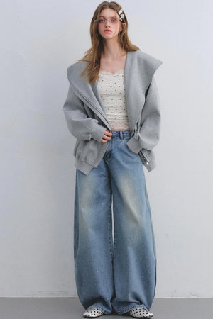 Hooded Zip-Up Jacket Set-Up