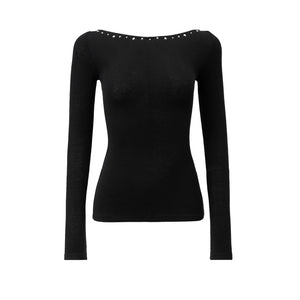 Hot Diamond Shoulder Buckle Shirt