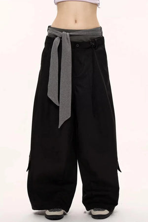 Hot Girl Lace-Up Cargo Pants