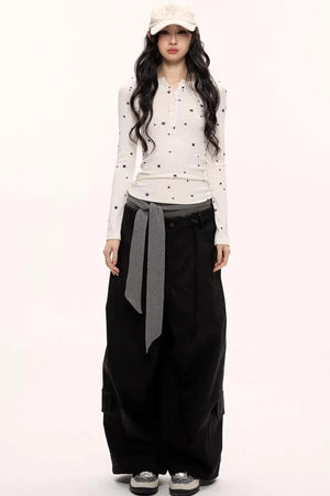 Hot Girl Lace-Up Cargo Pants