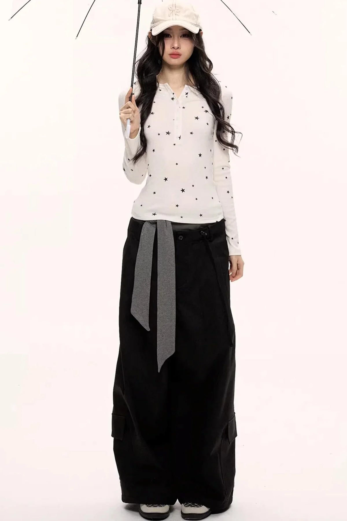 Hot Girl Lace-Up Cargo Pants