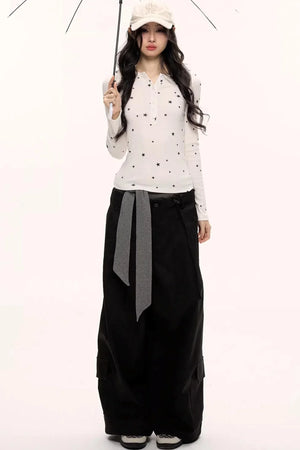 Hot Girl Lace-Up Cargo Pants