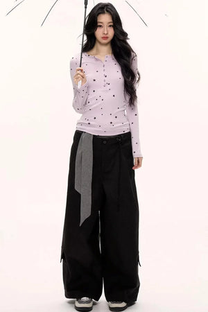 Hot Girl Lace-Up Cargo Pants