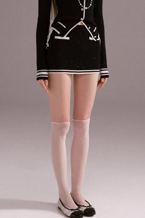 Hot Girl Slim Knitted Hip Skirt