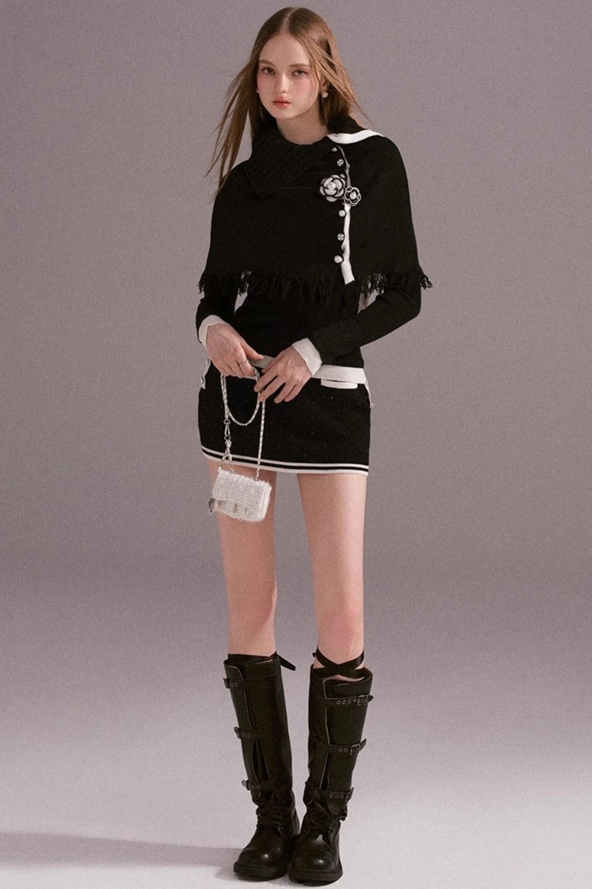 Hot Girl Slim Knitted Hip Skirt