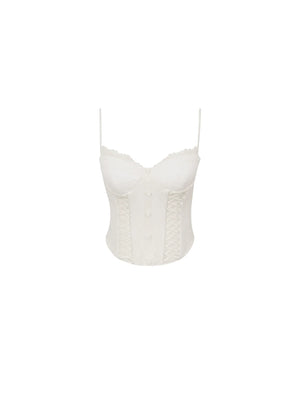 Hot Luxury Cropped Corset Two-Piece Lace Set-Up