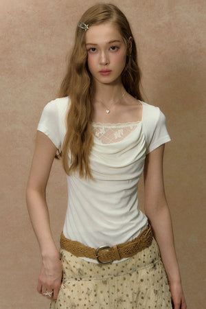 Hyacinth Flutter Collar Top