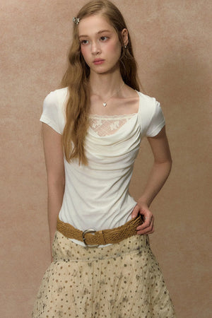 Hyacinth Flutter Collar Top