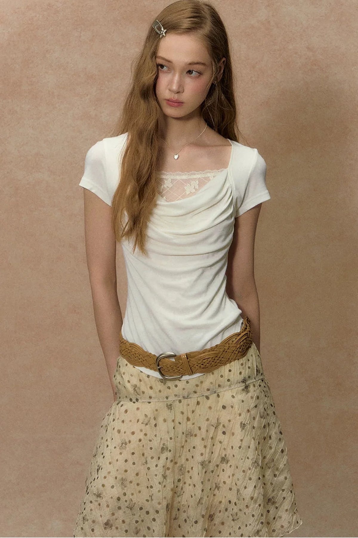Hyacinth Flutter Collar Top