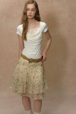 Hyacinth Flutter Collar Top
