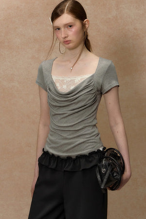 Hyacinth Flutter Collar Top