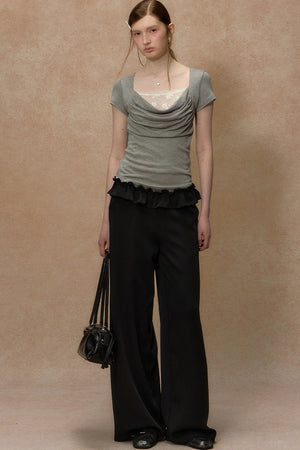 Hyacinth Flutter Collar Top