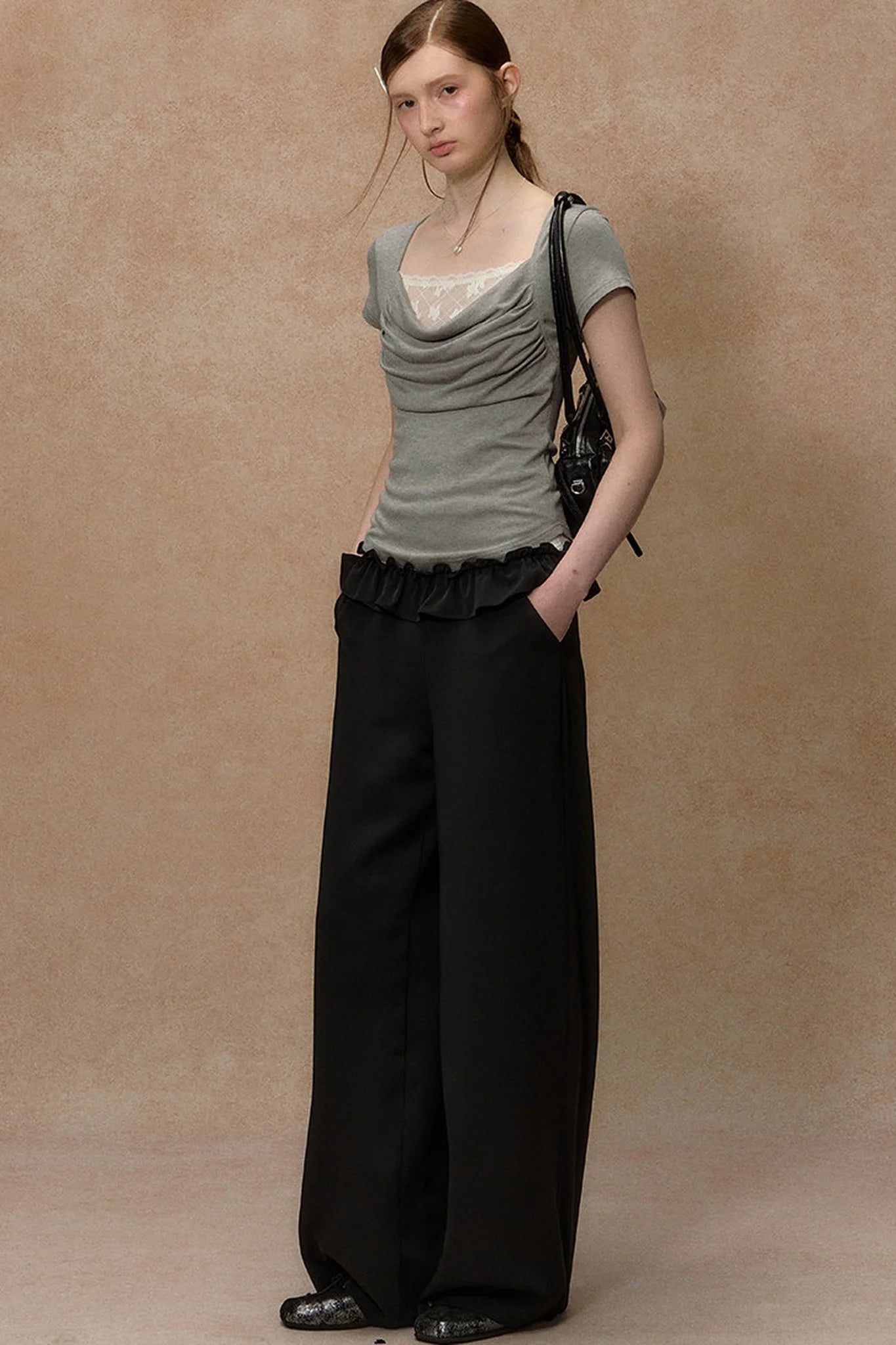 Hyacinth Flutter Collar Top