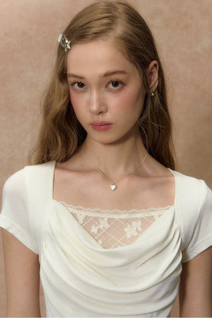 Hyacinth Flutter Collar Top