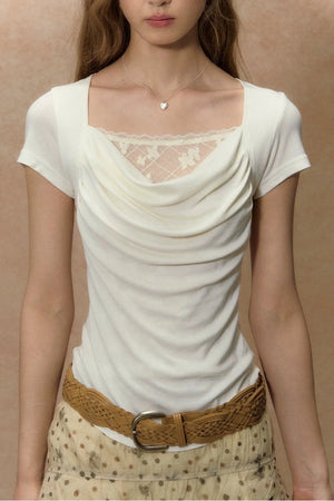 Hyacinth Flutter Collar Top