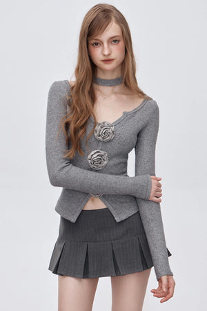 I-Line Low Waist Short Skirt