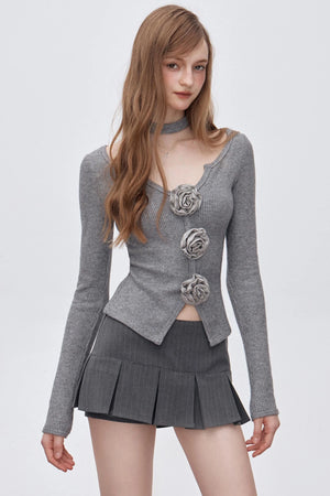 I-Line Low Waist Short Skirt