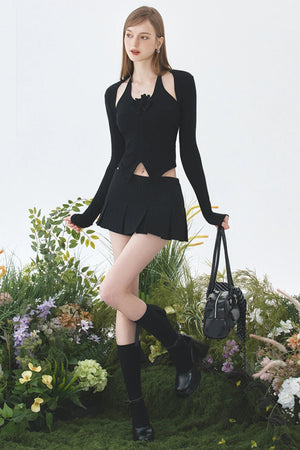 I-Line Low Waist Short Skirt