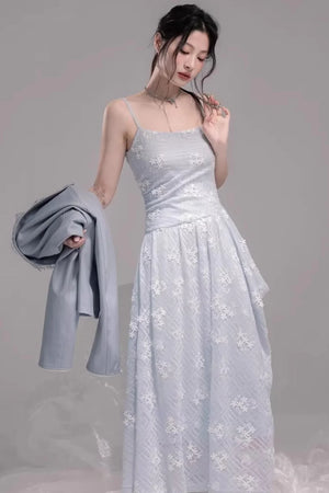 Ice Lake Blue Knitted Dress