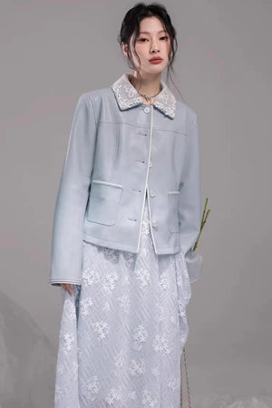 Ice Lake Blue Knitted Dress