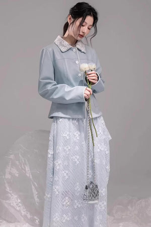 Ice Lake Blue Knitted Dress