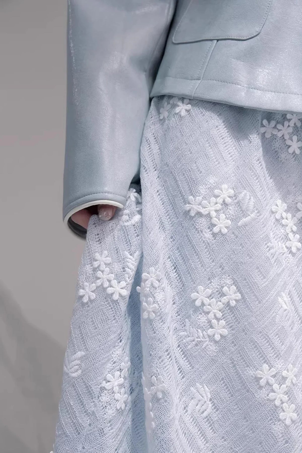 Ice Lake Blue Knitted Dress