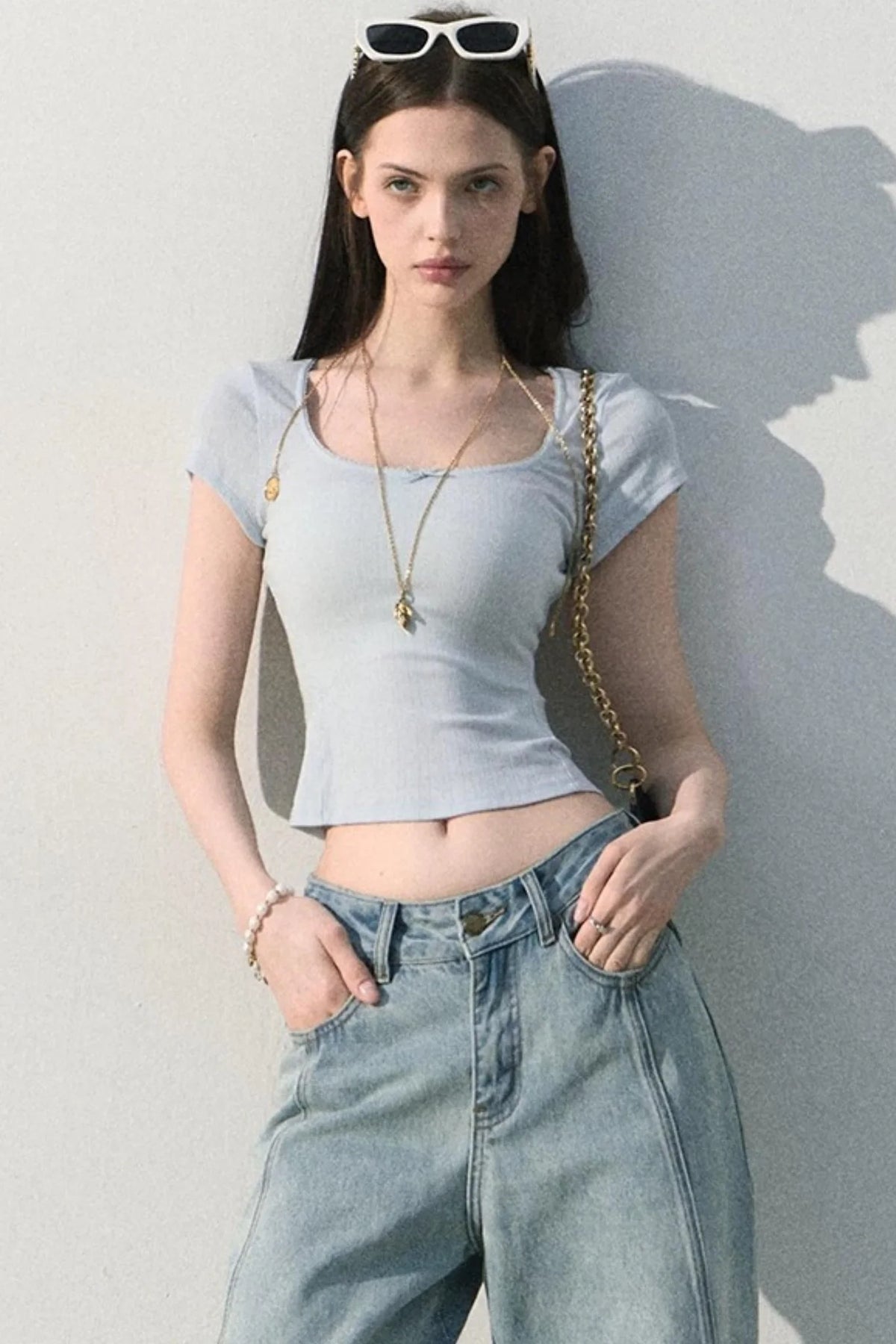 Ice Mint Jacquard Lace Top