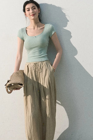 Ice Mint Jacquard Lace Top