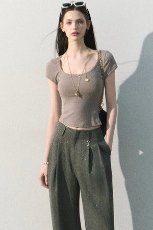 Ice Mint Jacquard Lace Top