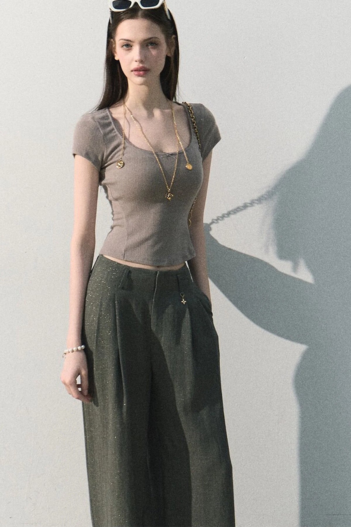 Ice Mint Jacquard Lace Top